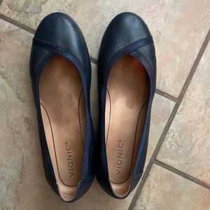 Vionic Ballet Flats, Navy, Size 9